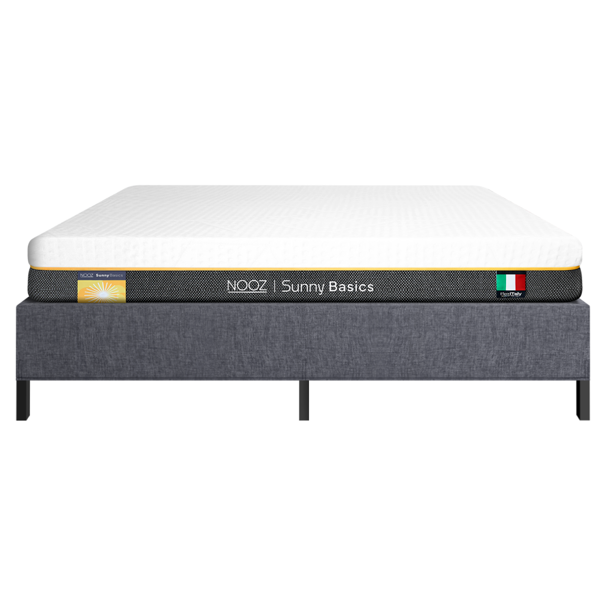 ที่นอนยางพาราแท้ 6 ฟุต NOOZ SUNNY BASICS EVO  มาพร้อมกับฐานเตียง 6 ฟุต NOOZ PIXEL BED FRAME (ไม่มีหัวเตียง)_0